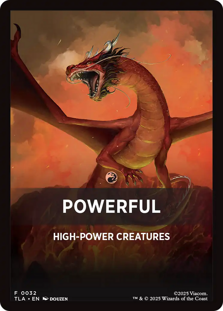 Powerful Theme Card [Avatar: The Last Airbender Tokens] | Black Swamp Games