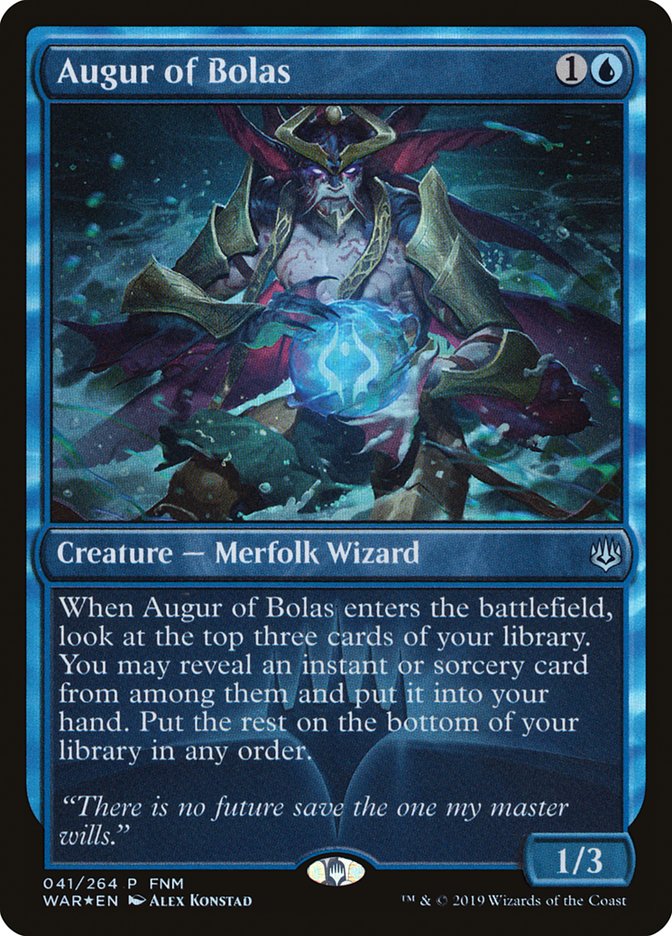 Augur of Bolas (FNM) [War of the Spark Promos] | Black Swamp Games