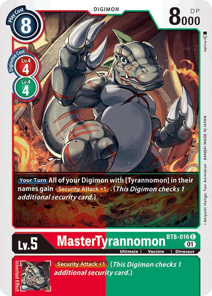 MasterTyrannomon [BT8-016] [New Awakening] | Black Swamp Games