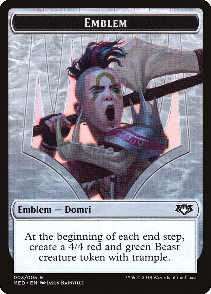 Domri, Chaos Bringer Emblem [Mythic Edition Tokens] | Black Swamp Games
