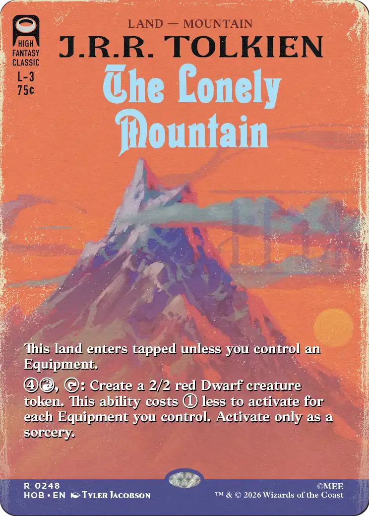 The Lonely Mountain (Borderless) (0248) (Surge Foil) [The Hobbit] | Black Swamp Games