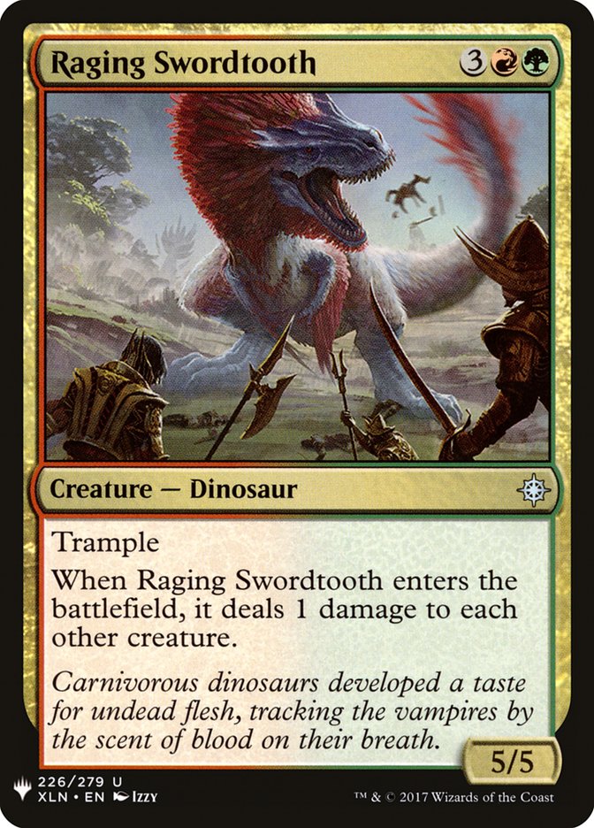 Raging Swordtooth [Mystery Booster] | Black Swamp Games
