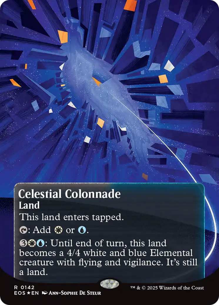 Celestial Colonnade (0142) (Borderless) (Galaxy Foil) [Edge of Eternities: Stellar Sights] | Black Swamp Games
