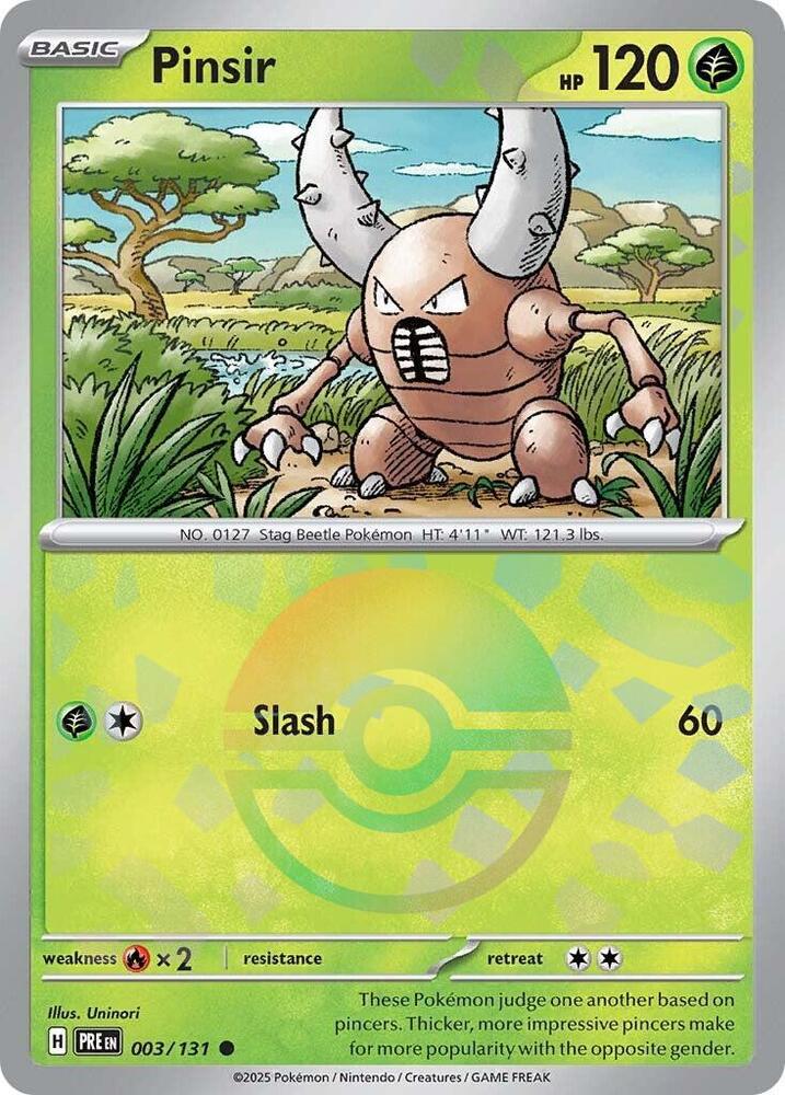 Pinsir (003/131) (Poke Ball Pattern) [Scarlet & Violet: Prismatic Evolutions] | Black Swamp Games