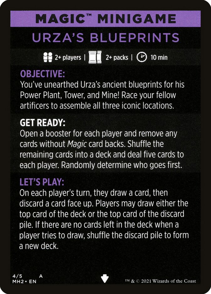 Urza's Blueprints (Magic Minigame) [Modern Horizons 2 Minigame] | Black Swamp Games