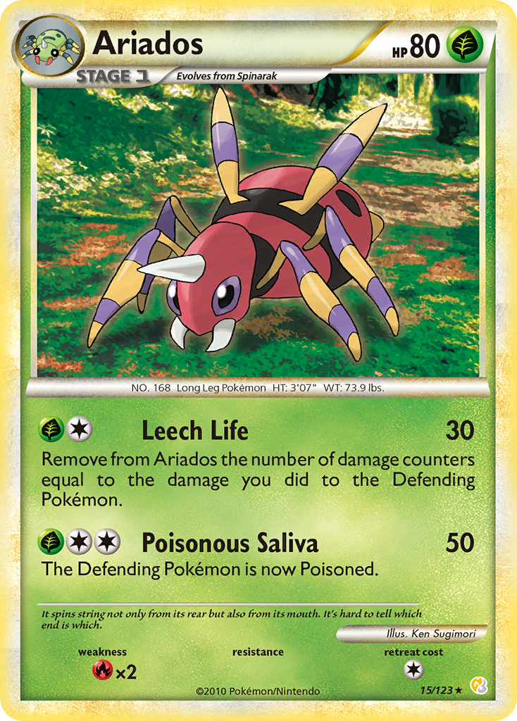 Ariados (15/123) [HeartGold & SoulSilver: Base Set] | Black Swamp Games