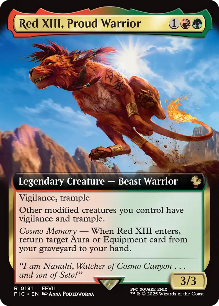 Red XIII, Proud Warrior (Extended Art) [FINAL FANTASY Commander] | Black Swamp Games