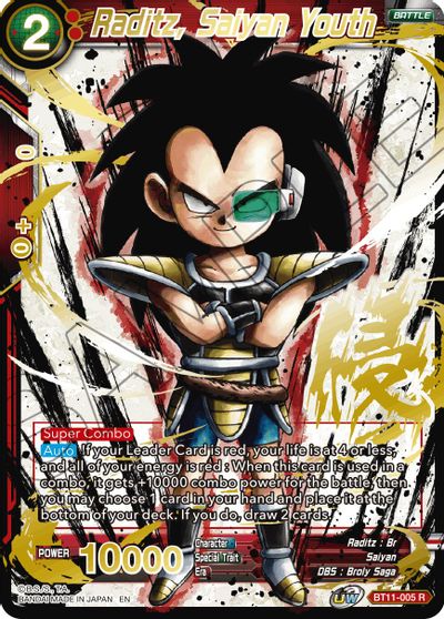 Raditz, Saiyan Youth (Alternate Art) (BT11-005) [Special Anniversary Set 2021] | Black Swamp Games
