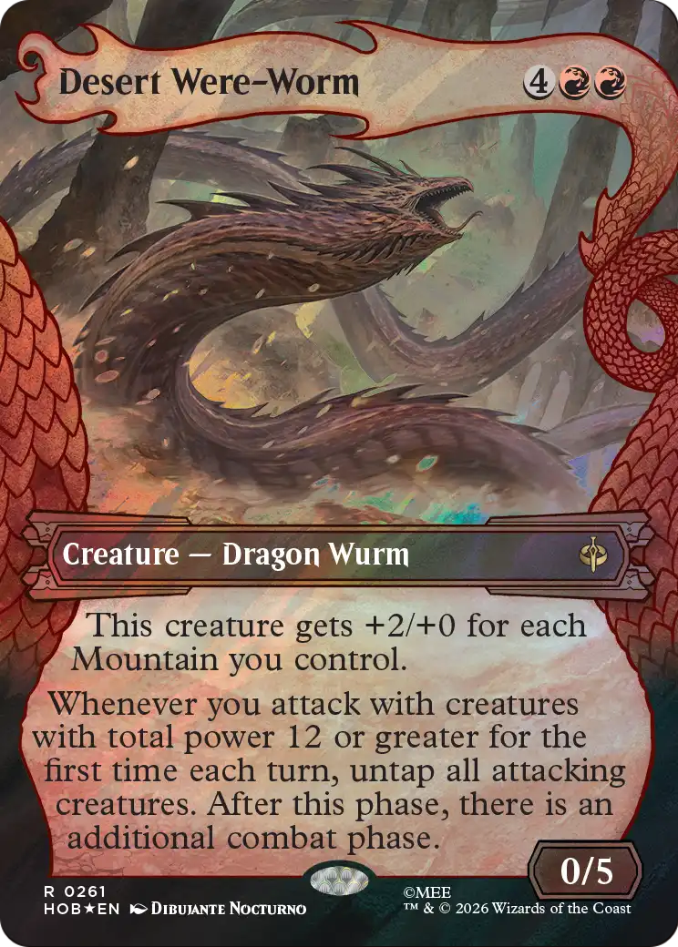 Desert Were-Worm (Showcase) (Surge Foil) [The Hobbit] | Black Swamp Games