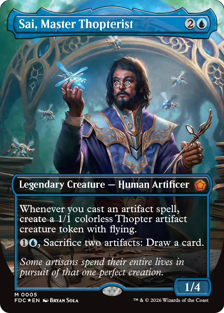 Sai, Master Thopterist (Borderless) [Foundations Commander] | Black Swamp Games