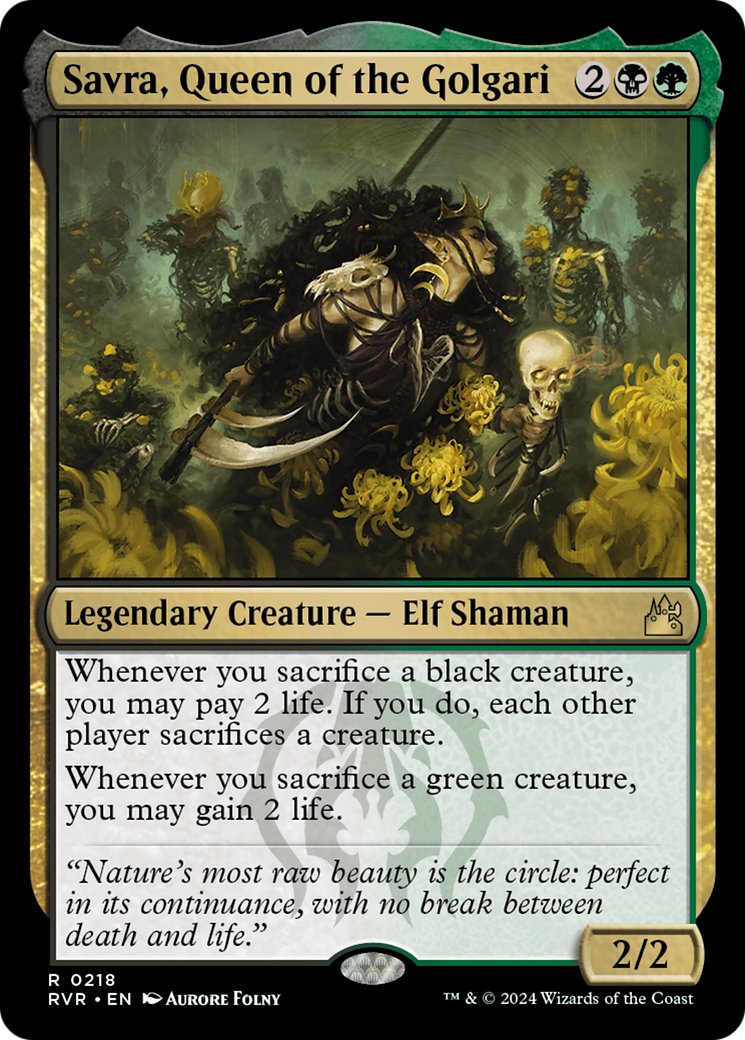 Savra, Queen of the Golgari [Ravnica Remastered] | Black Swamp Games