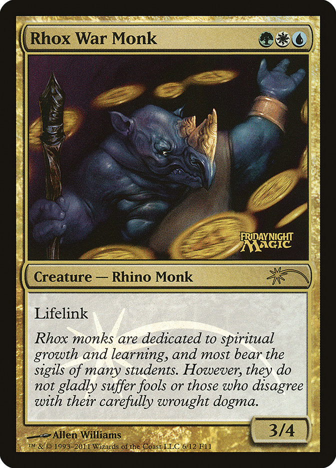 Rhox War Monk [Friday Night Magic 2011] | Black Swamp Games