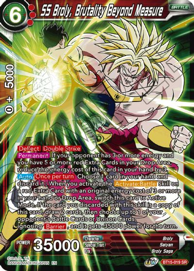 SS Broly, Brutality Beyond Measure (BT15-019) [Saiyan Showdown] | Black Swamp Games