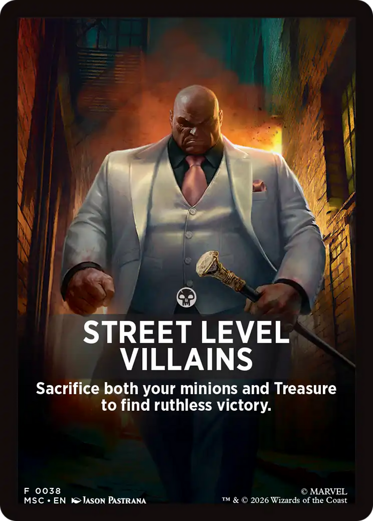Street Level Villains Theme Card [Marvel Super Heroes Commander] | Black Swamp Games