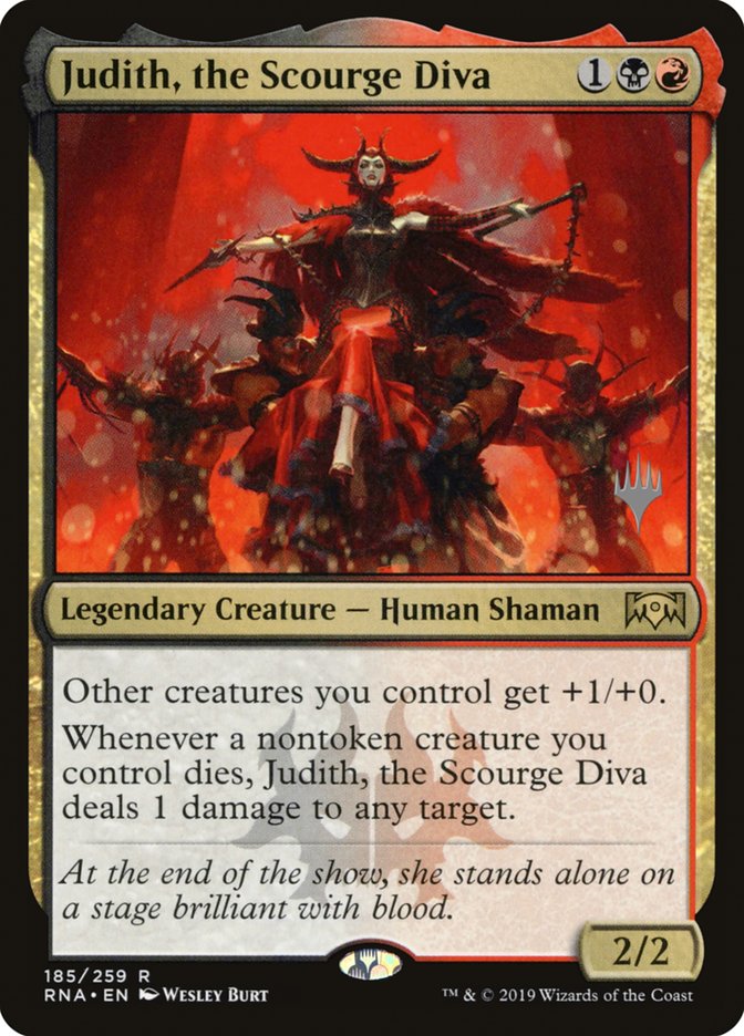 Judith, the Scourge Diva (Promo Pack) [Ravnica Allegiance Promos] | Black Swamp Games