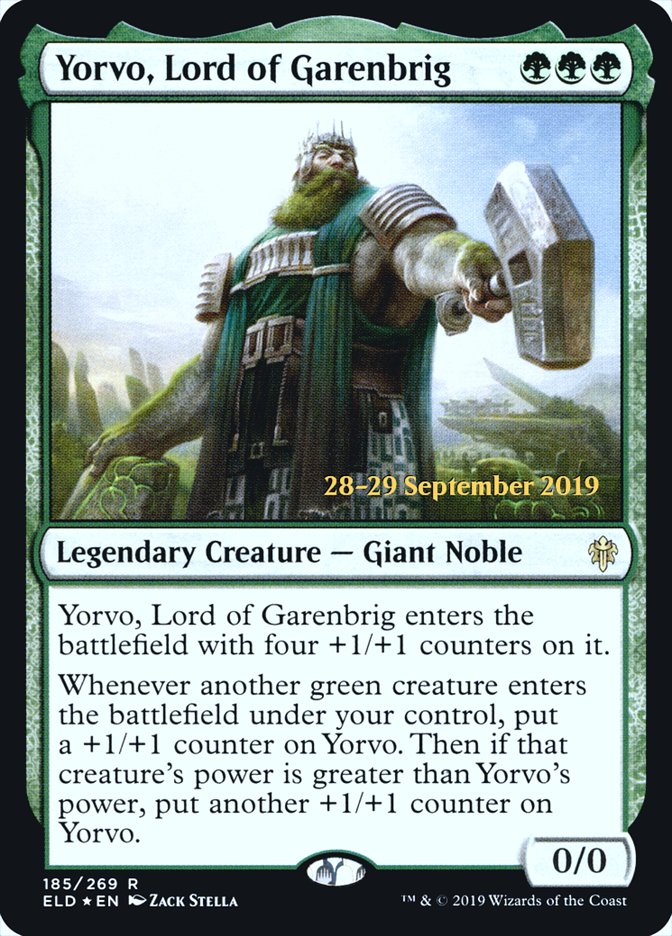 Yorvo, Lord of Garenbrig [Throne of Eldraine Prerelease Promos] | Black Swamp Games