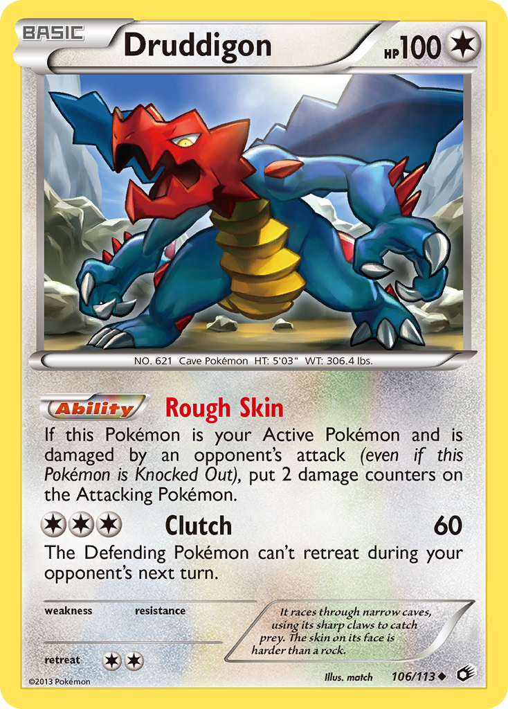 Druddigon (106/113) [Black & White: Legendary Treasures] | Black Swamp Games