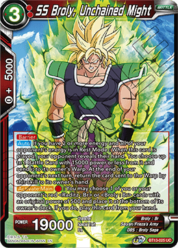 SS Broly, Unchained Might (Uncommon) (BT13-025) [Supreme Rivalry] | Black Swamp Games