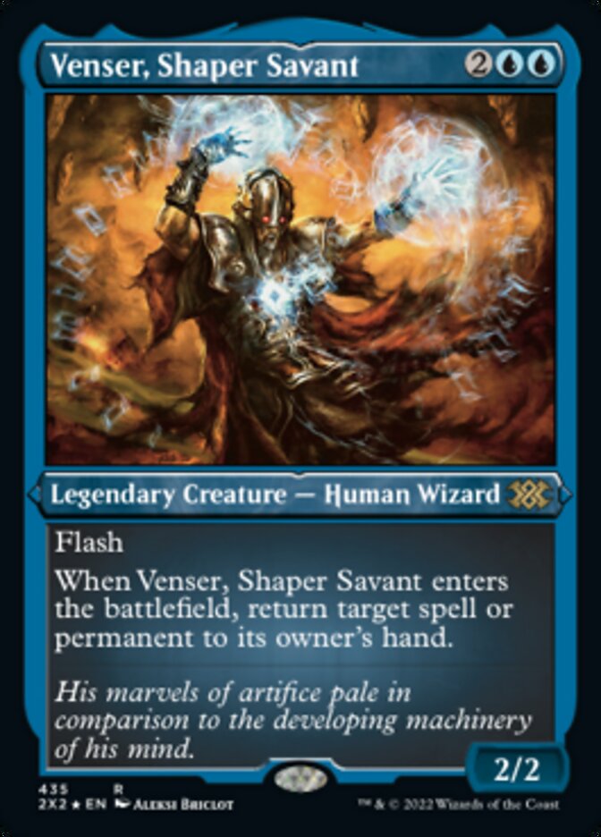 Venser, Shaper Savant (Foil Etched) [Double Masters 2022] | Black Swamp Games