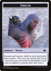 Zombie (007) // Wrenn and Six Emblem (021) Double-Sided Token [Modern Horizons Tokens] | Black Swamp Games