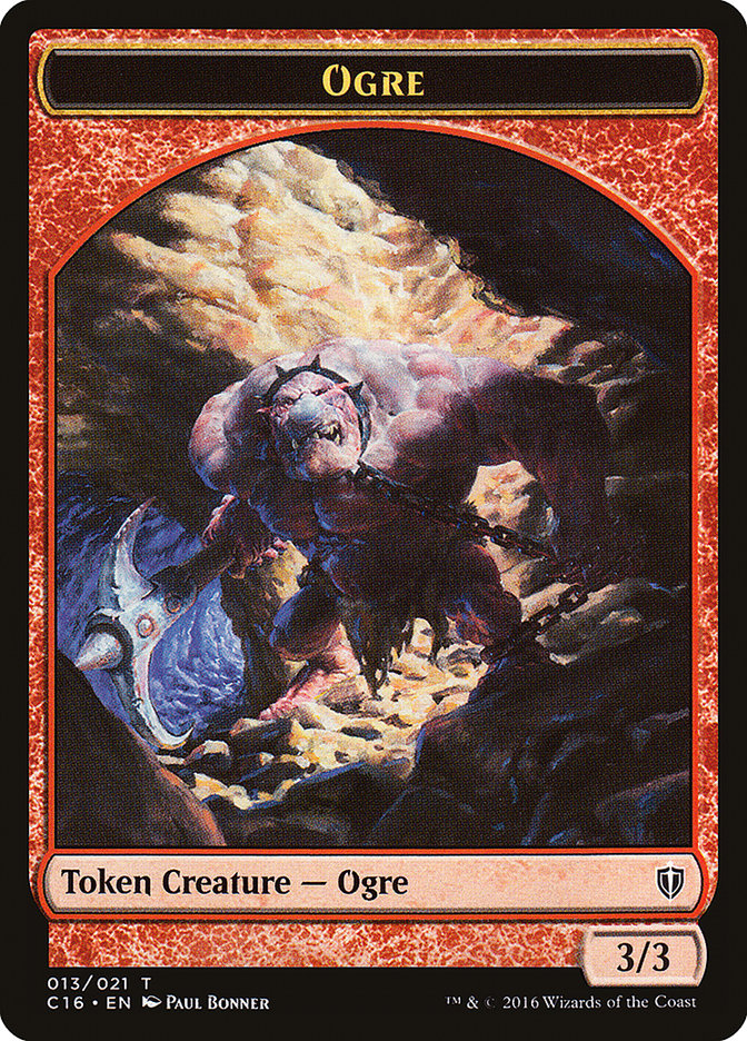 Beast // Ogre Double-Sided Token [Commander 2016 Tokens] | Black Swamp Games