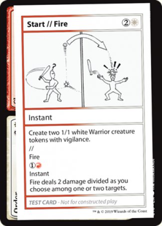 Start // Fire (2021 Edition) [Mystery Booster Playtest Cards] | Black Swamp Games