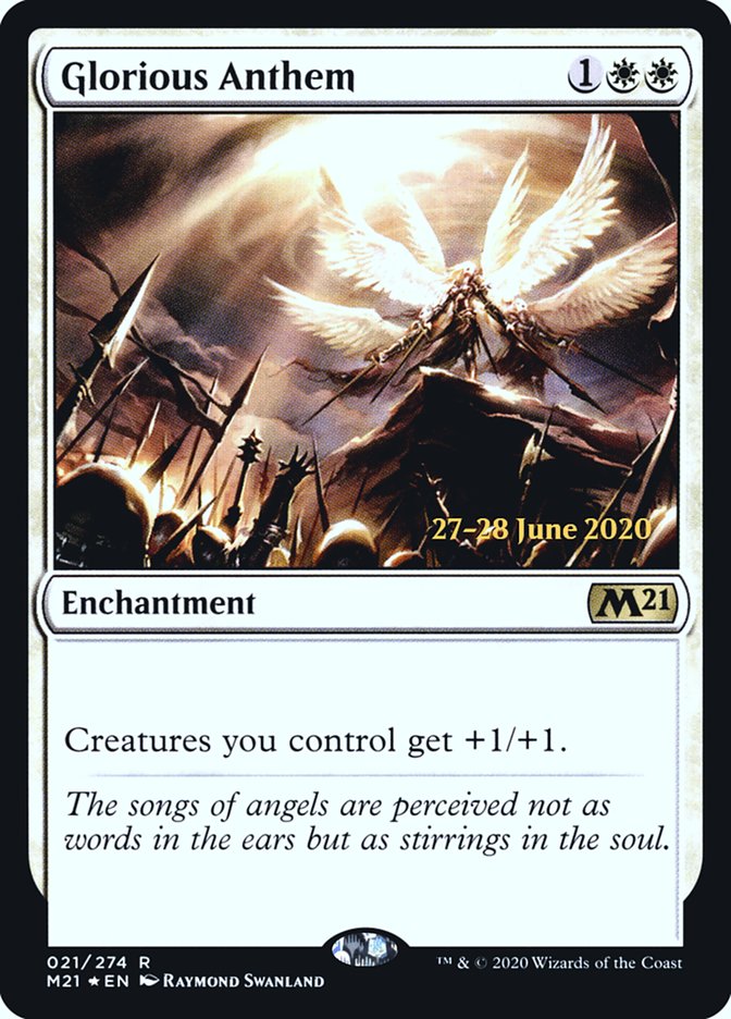 Glorious Anthem [Core Set 2021 Prerelease Promos] | Black Swamp Games