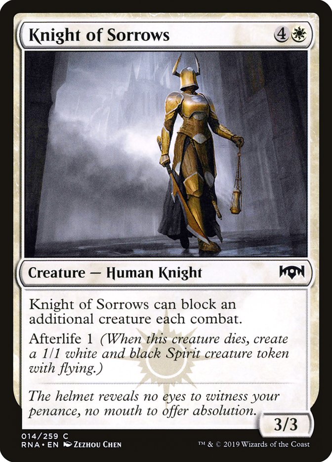 Knight of Sorrows [Ravnica Allegiance] | Black Swamp Games