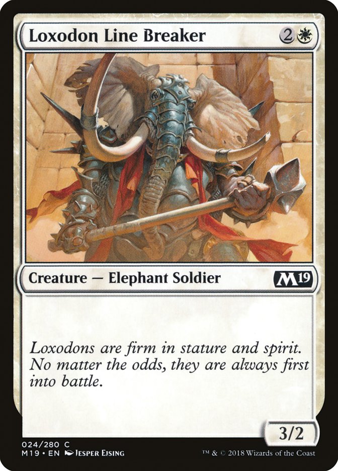Loxodon Line Breaker [Core Set 2019] | Black Swamp Games