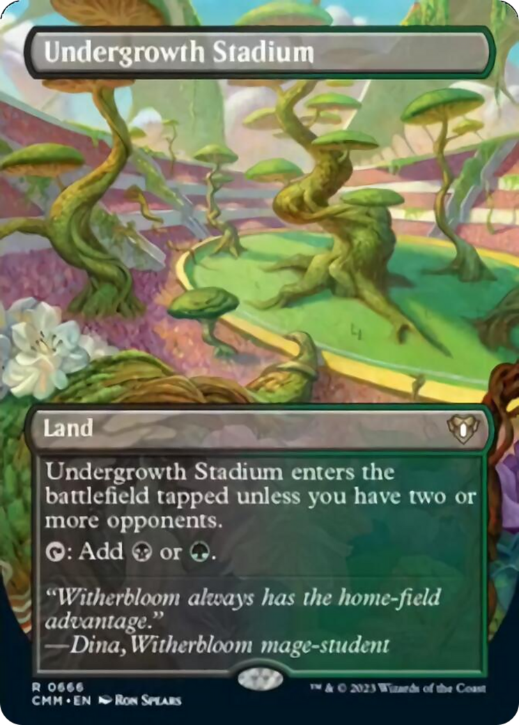 Undergrowth Stadium (Borderless Alternate Art) [Commander Masters] | Black Swamp Games