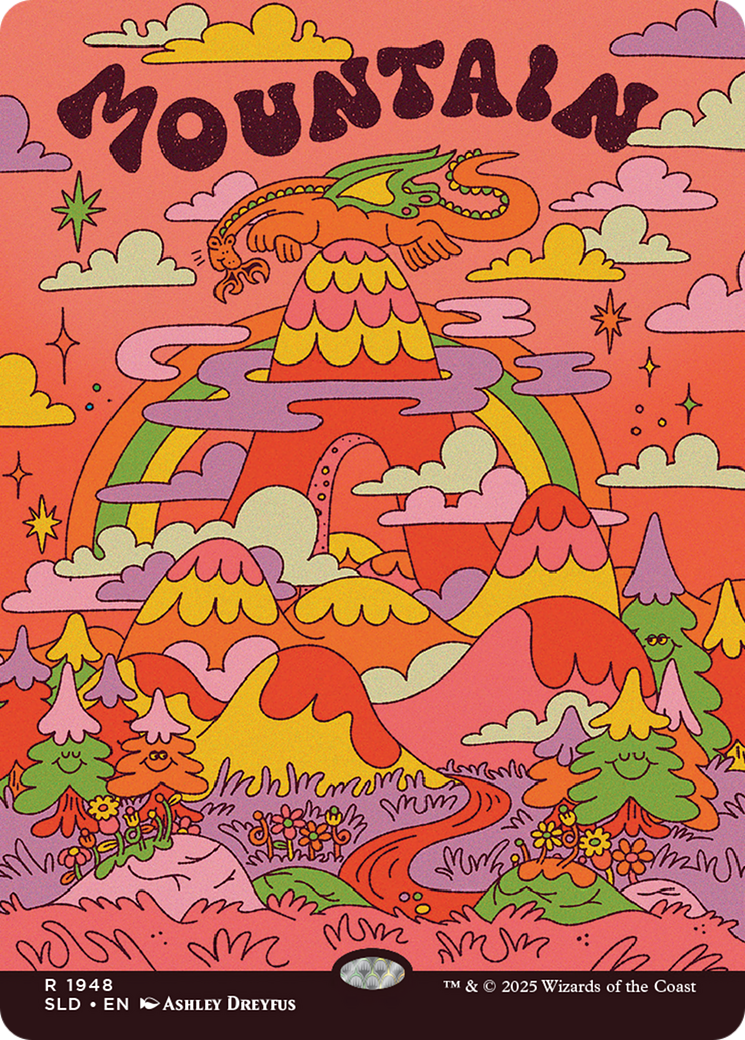 Mountain (1948) (Rainbow Foil) [Secret Lair Drop Series] | Black Swamp Games