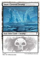 Snow-Covered Swamp (White Border) [Mystery Booster 2] | Black Swamp Games