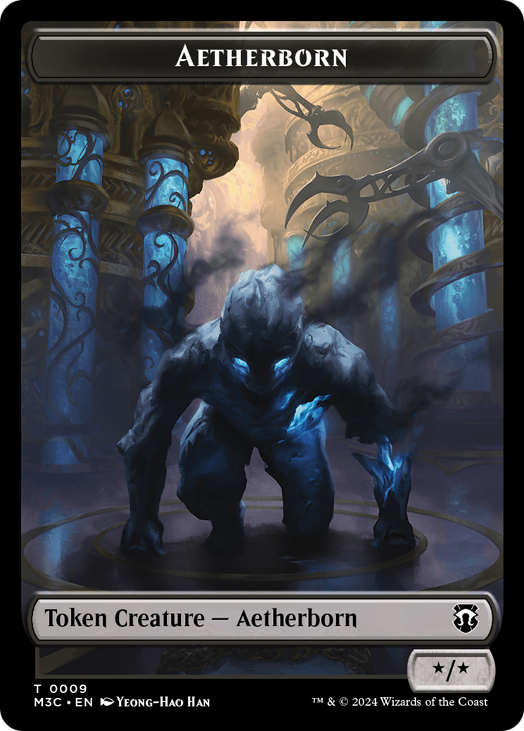 Aetherborn (Ripple Foil) // Servo Double-Sided Token [Modern Horizons 3 Commander Tokens] | Black Swamp Games
