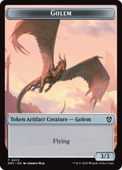 Construct // Golem (0013) Double-Sided Token [Aetherdrift Commander Tokens] | Black Swamp Games