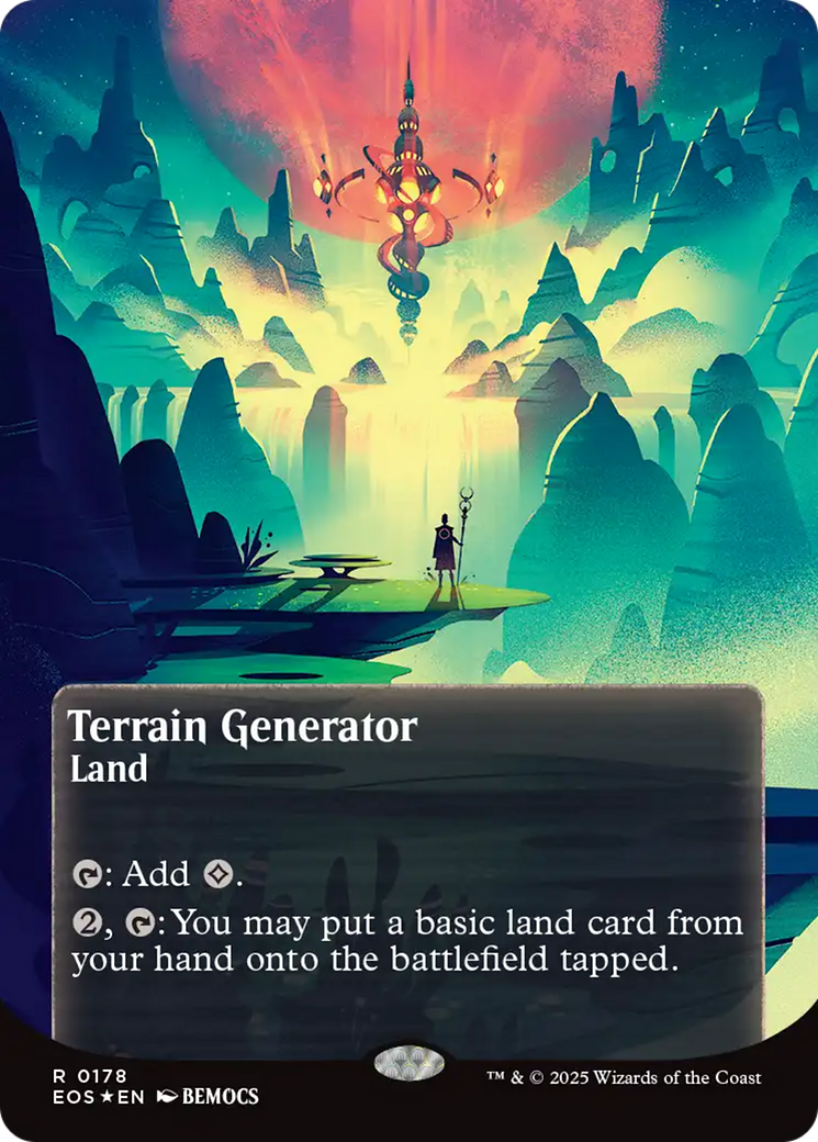 Terrain Generator (0178) (Borderless) (Galaxy Foil) [Edge of Eternities: Stellar Sights] | Black Swamp Games