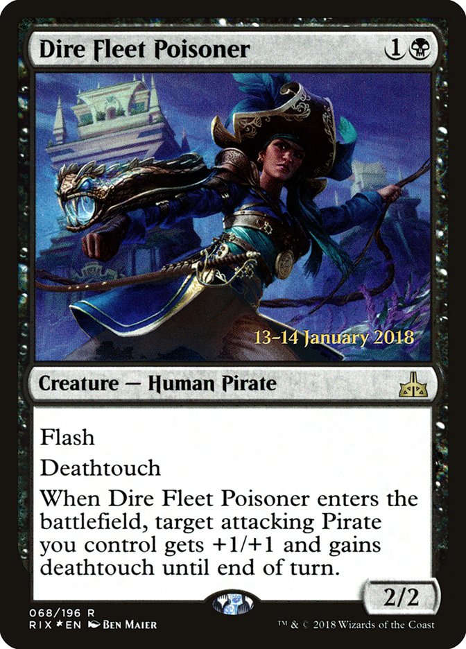 Dire Fleet Poisoner [Rivals of Ixalan Prerelease Promos] | Black Swamp Games