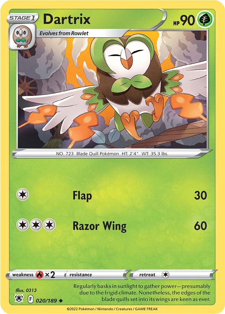 Dartrix (020/189) [Sword & Shield: Astral Radiance] | Black Swamp Games