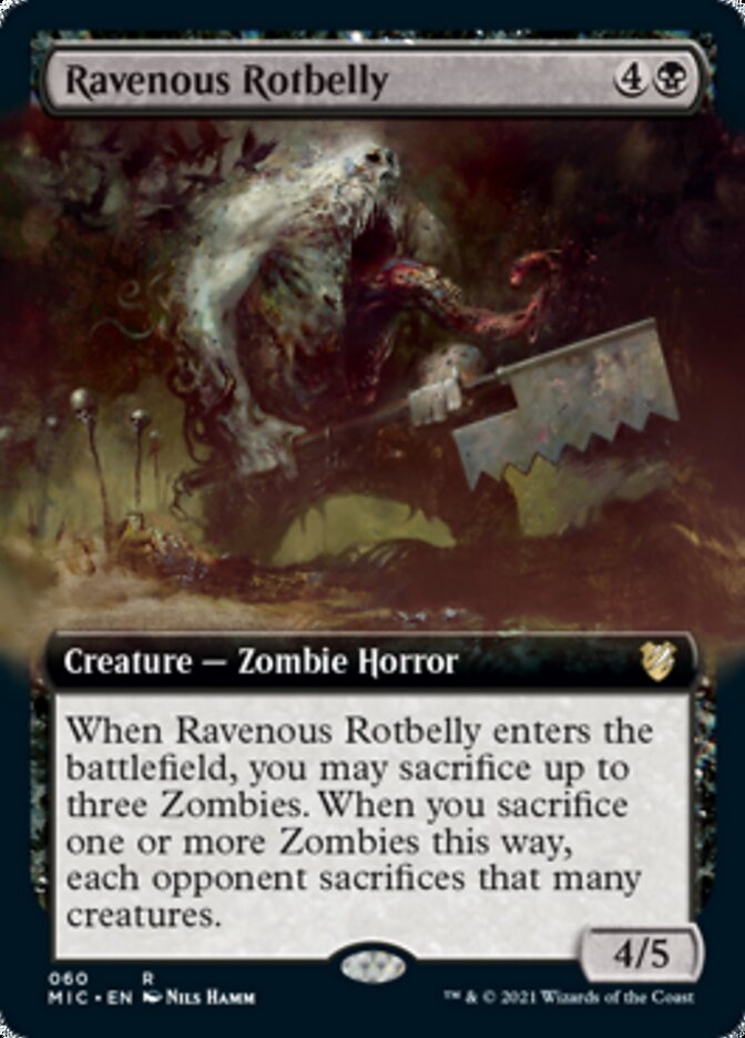 Ravenous Rotbelly (Extended Art) [Innistrad: Midnight Hunt Commander] | Black Swamp Games