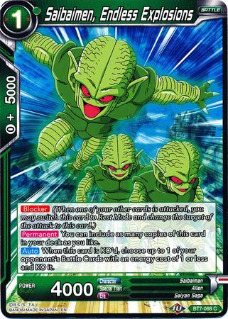 Saibaimen, Endless Explosions (BT7-068) [Assault of the Saiyans] | Black Swamp Games