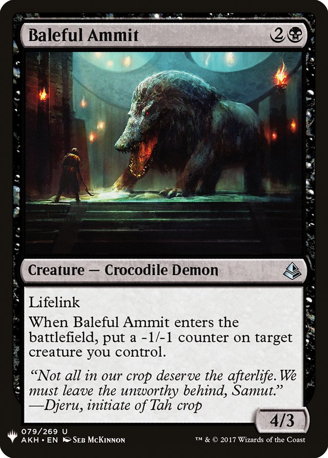 Baleful Ammit [Mystery Booster] | Black Swamp Games