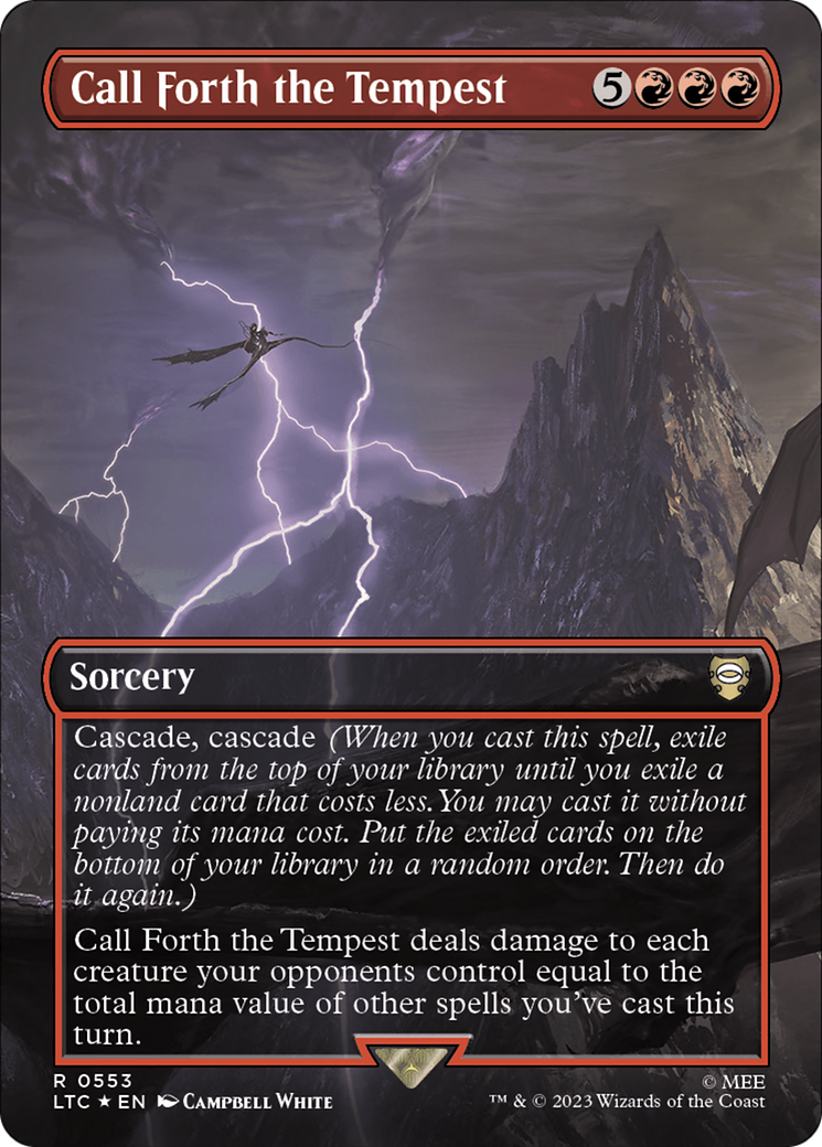 Call Forth the Tempest (Borderless) (Surge Foil) [The Lord of the Rings: Tales of Middle-Earth Commander] | Black Swamp Games