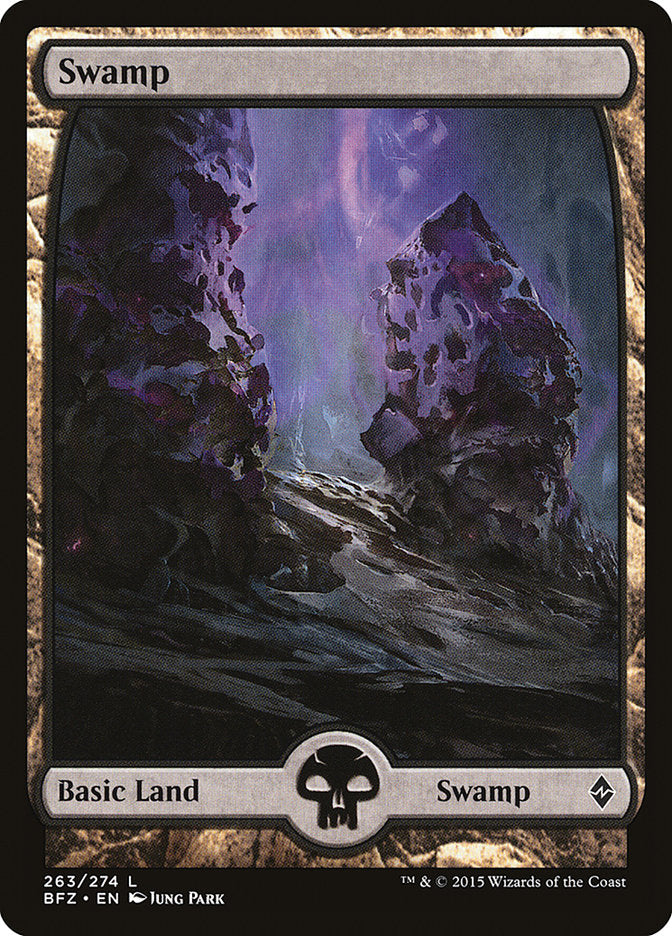 Swamp (263) (Full Art) [Battle for Zendikar] | Black Swamp Games