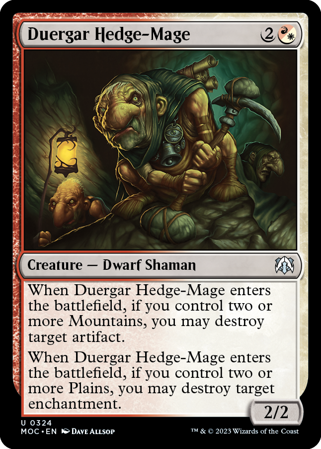 Duergar Hedge-Mage [March of the Machine Commander] | Black Swamp Games