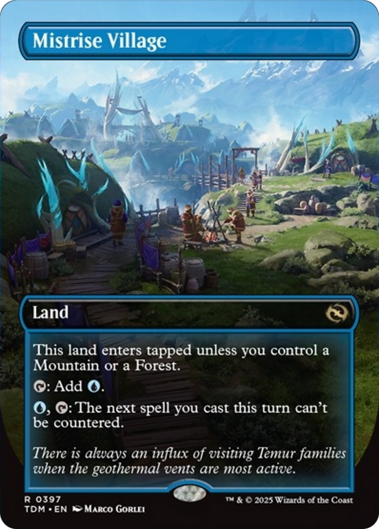 Mistrise Village (Borderless) [Tarkir: Dragonstorm] | Black Swamp Games