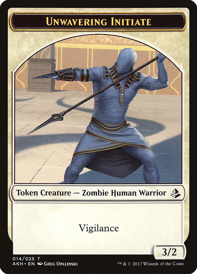 Unwavering Initiate Token [Amonkhet Tokens] | Black Swamp Games