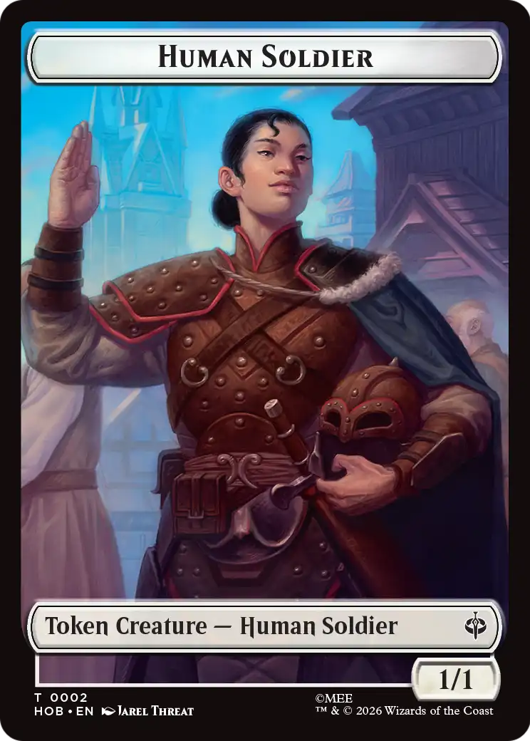 Human Soldier // Dwarf Double-Sided Token [The Hobbit Tokens] | Black Swamp Games