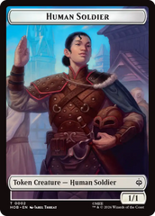 Human Soldier // Dwarf Double-Sided Token [The Hobbit Tokens] | Black Swamp Games