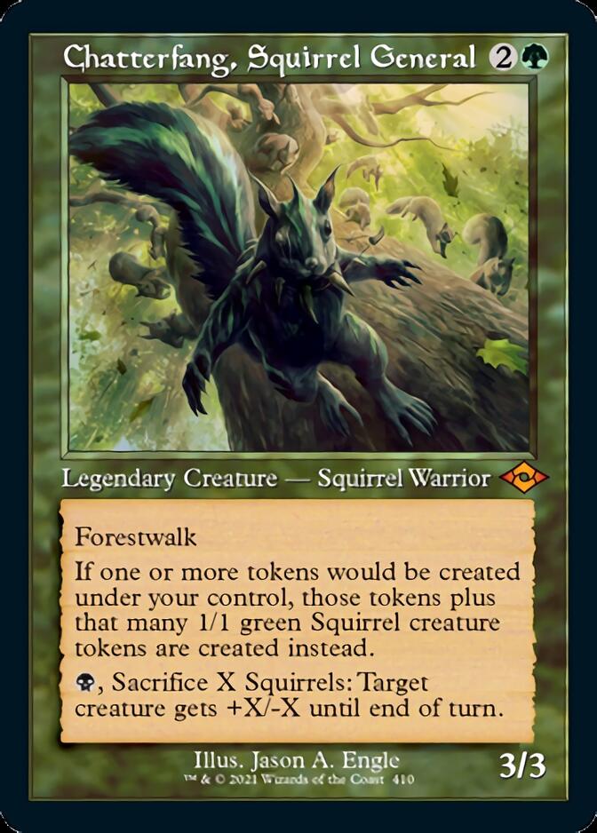 Chatterfang, Squirrel General (Retro Foil Etched) [Modern Horizons 2] | Black Swamp Games