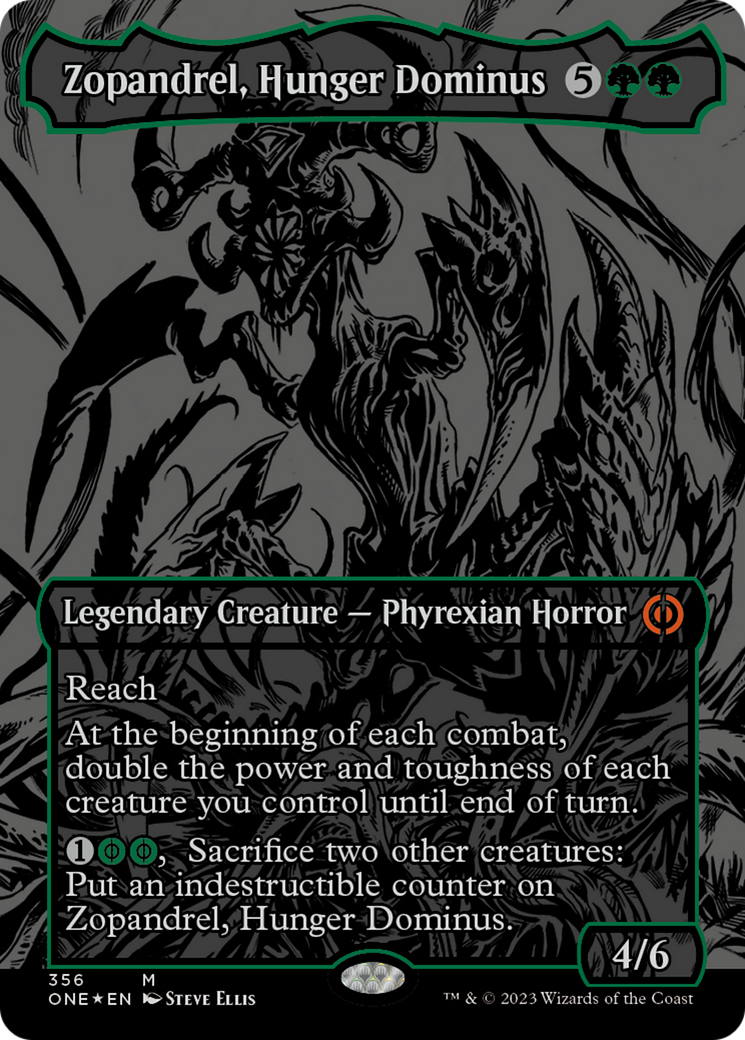 Zopandrel, Hunger Dominus (Oil Slick Raised Foil) [Phyrexia: All Will Be One] | Black Swamp Games