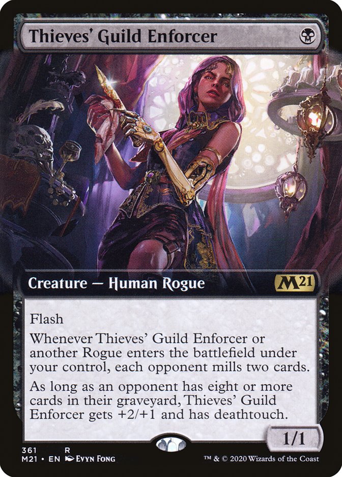 Thieves' Guild Enforcer (Extended Art) [Core Set 2021] | Black Swamp Games